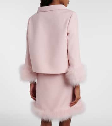 Blazer en Crêpe Couture à plumes | Valentino