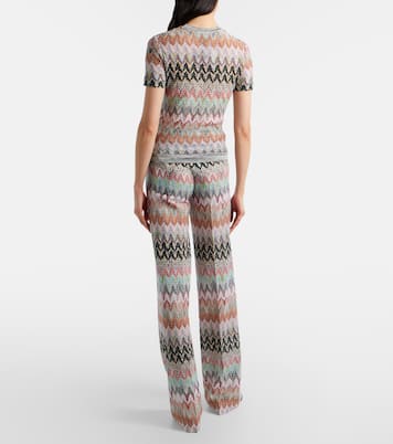 Pantalon droit Zig-zag en lamé | Missoni