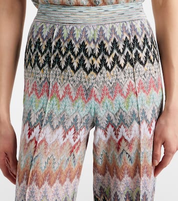 Pantalon droit Zig-zag en lamé | Missoni