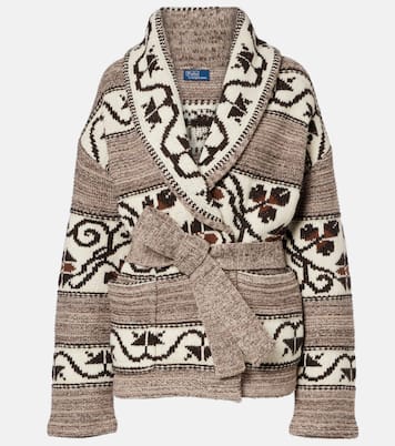 Jacquard wool-blend wrap cardigan | Polo Ralph Lauren