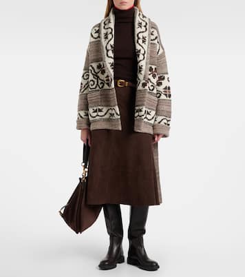 Jacquard wool-blend wrap cardigan | Polo Ralph Lauren
