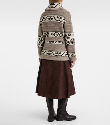 Jacquard wool-blend wrap cardigan | Polo Ralph Lauren