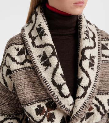 Jacquard wool-blend wrap cardigan | Polo Ralph Lauren