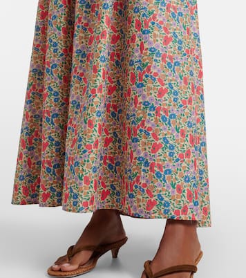 Millie floral cotton maxi skirt | Montce
