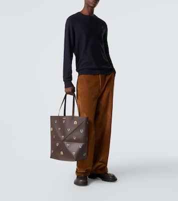 x Louis Wain Puzzle Fold Cats leather tote bag | Loewe