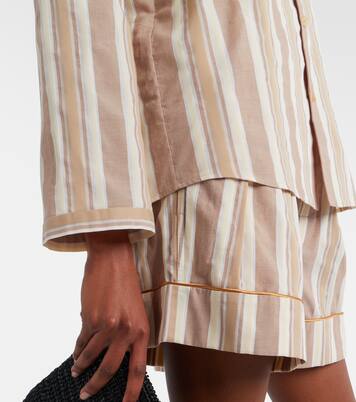 Striped cotton pajama shirt | Saint Laurent