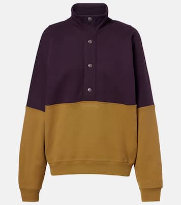 Colorblocked cotton fleece sweatshirt | Saint Laurent
