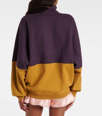 Colorblocked cotton fleece sweatshirt | Saint Laurent