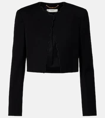 Chaqueta cropped de terciopelo de algodón | Chloé