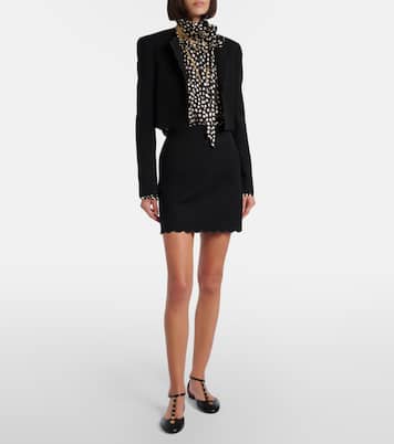 Chaqueta cropped de terciopelo de algodón | Chloé