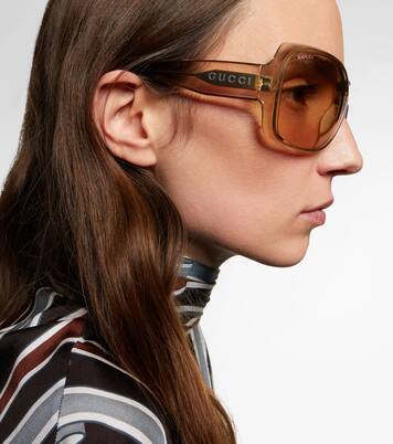 Gucci Script square sunglasses | Gucci