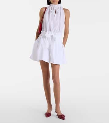 Gathered cotton miniskirt | Patou