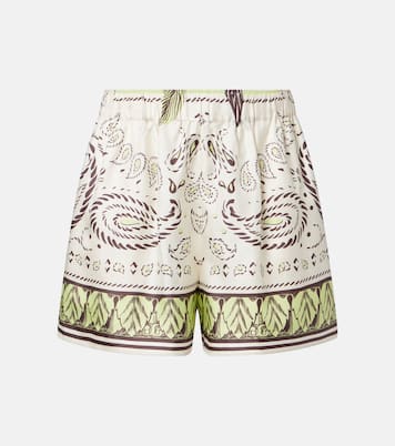 Printed silk shorts | Tory Burch