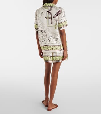 Printed silk shorts | Tory Burch