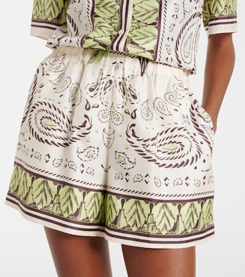 Printed silk shorts | Tory Burch