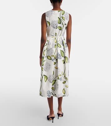 Midikleid Porcelain Flower aus Popeline | Oscar de la Renta