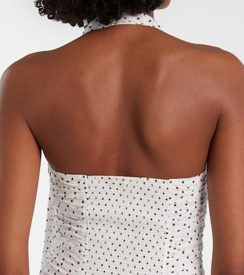 Edie polka-dot halterneck maxi dress | Posse