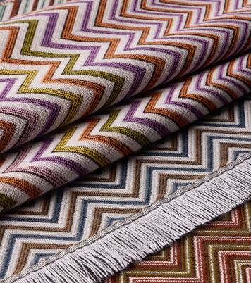 Colcha Antwan en mezcla de lana con flecos | Missoni