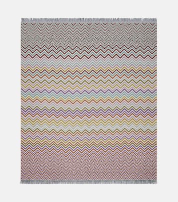 Colcha Antwan en mezcla de lana con flecos | Missoni