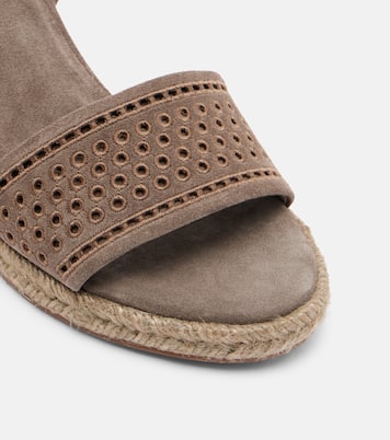 Suede espadrille wedges | Brunello Cucinelli