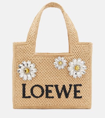 Paula's Ibiza embellished raffia tote bag | Loewe