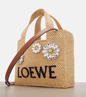 Paula's Ibiza embellished raffia tote bag | Loewe