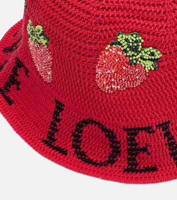 Paula's Ibiza crochet cotton bucket hat | Loewe