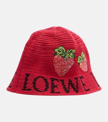 Paula's Ibiza crochet cotton bucket hat | Loewe