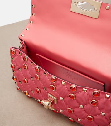 Rockstud Spike Small moiré shoulder bag | Valentino Garavani