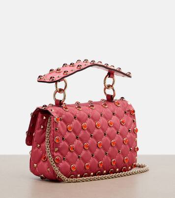 Rockstud Spike Small moiré shoulder bag | Valentino Garavani