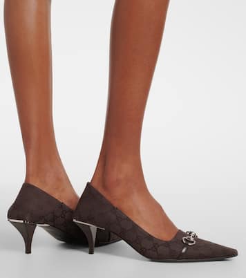 Pumps Vittoria GG aus Canvas | Gucci