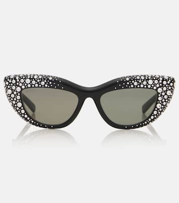 Double G embellished cat-eye sunglasses | Gucci