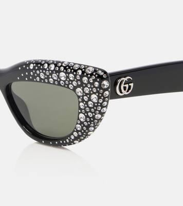 Double G embellished cat-eye sunglasses | Gucci