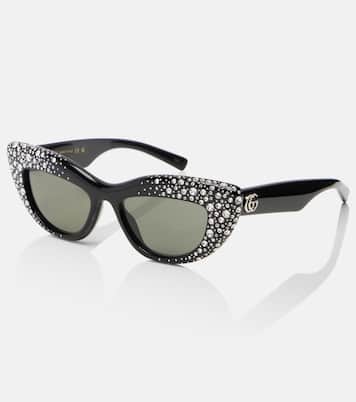 Double G embellished cat-eye sunglasses | Gucci