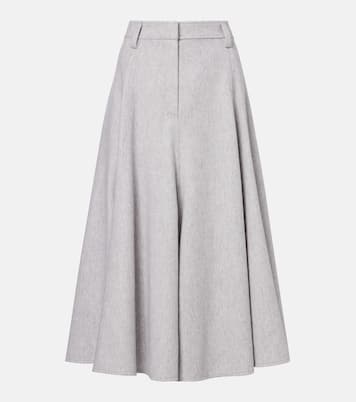Virgin wool midi skirt | Brunello Cucinelli