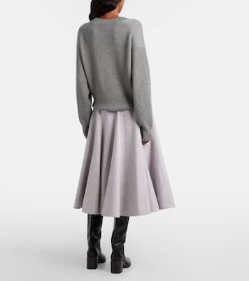 Virgin wool midi skirt | Brunello Cucinelli