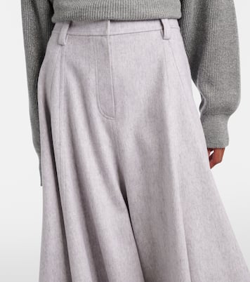 Virgin wool midi skirt | Brunello Cucinelli