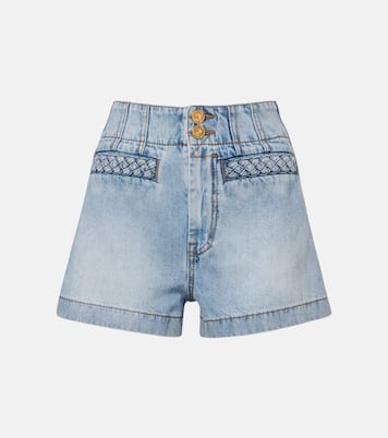 Shorts Indra a vita alta in denim | Zimmermann