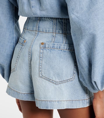 Shorts Indra a vita alta in denim | Zimmermann