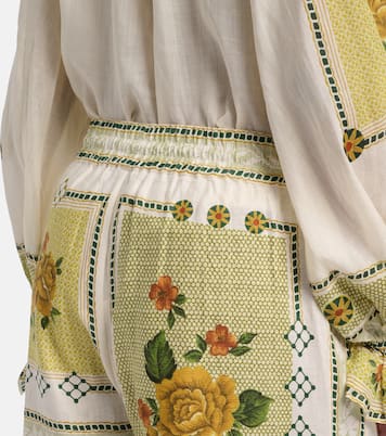 Dixie printed linen wide-leg pants | Alémais