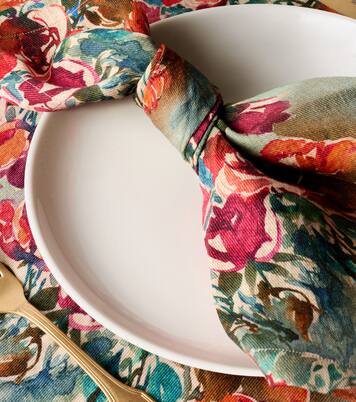 Nersa set of 2 floral linen napkins | The House of Lyria