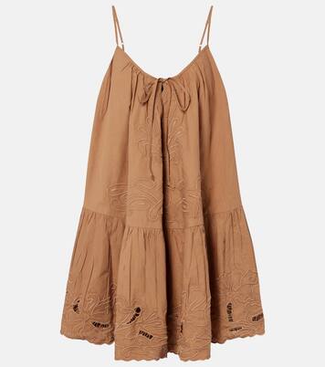 Embroidered cotton minidress | Juliet Dunn