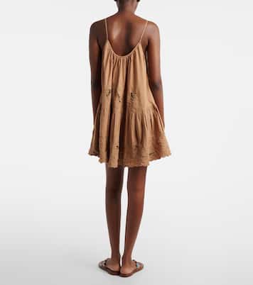 Embroidered cotton minidress | Juliet Dunn