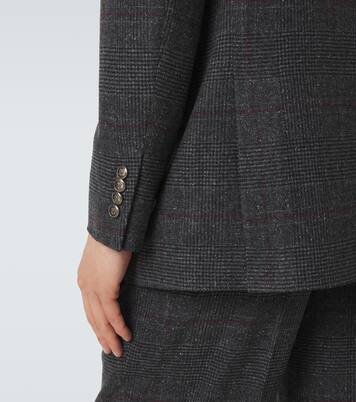 Checked silk, wool, and cashmere suit | Brunello Cucinelli