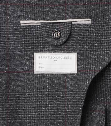 Checked silk, wool, and cashmere suit | Brunello Cucinelli