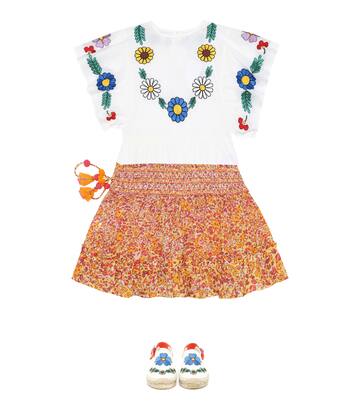 Jupe Irma imprimée en coton | Poupette St Barth Kids