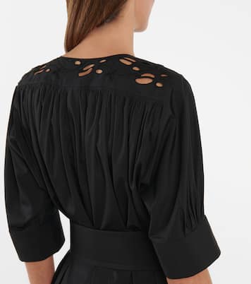 Belted cotton poplin minidress | Chloé