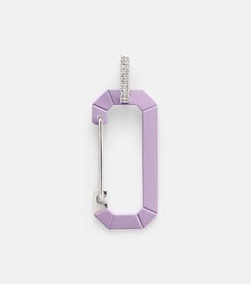 Chiara Big 18kt gold single earring with diamonds | Eéra