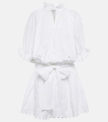 Embroidered cotton poplin shirt dress | Juliet Dunn
