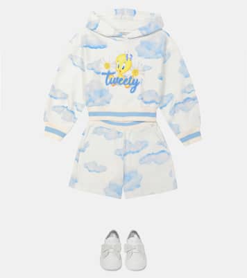 Printed cotton-blend shorts | Monnalisa